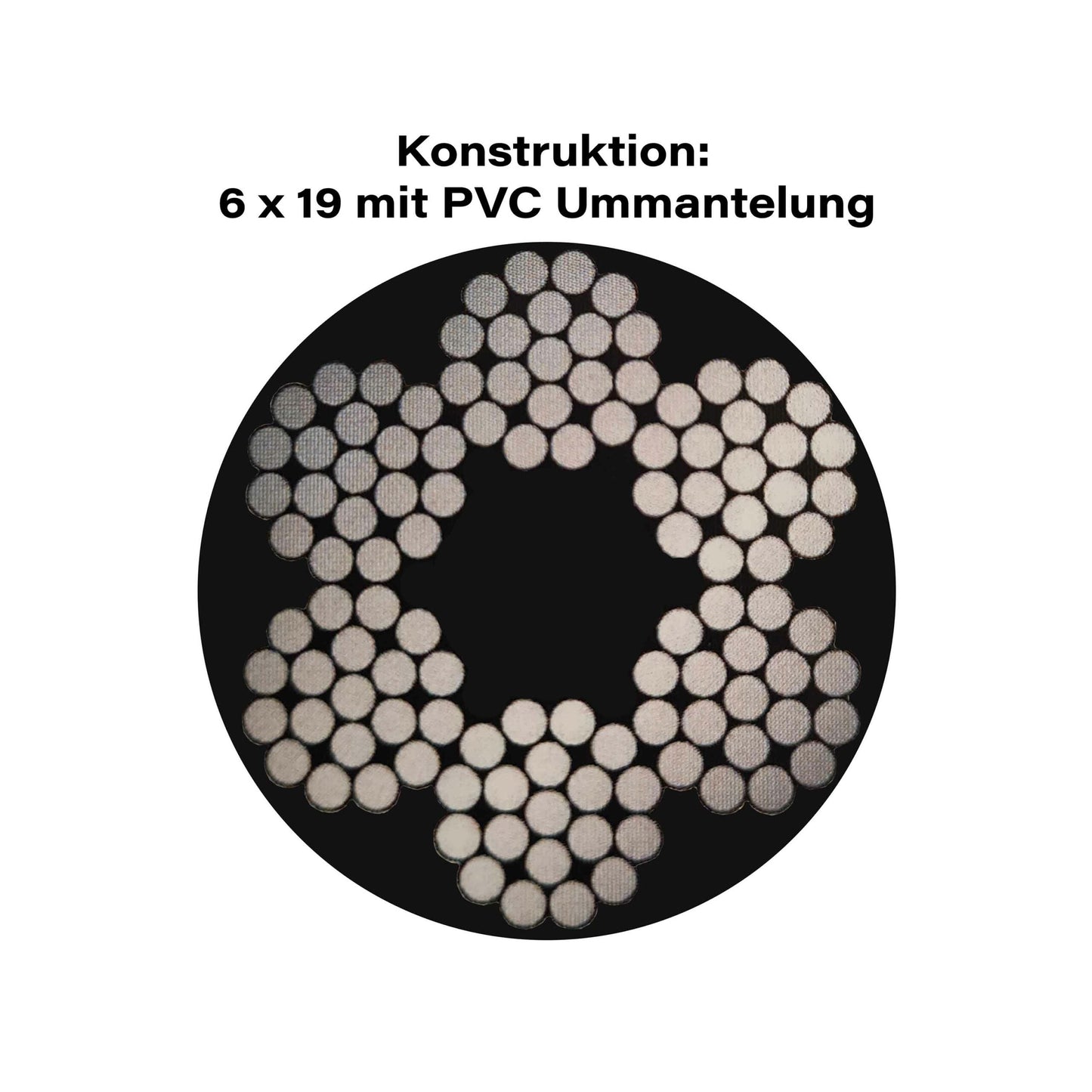 Drahtseil verzinkt PVC ummantelt mit Fasereinlage GOTEC | Shop