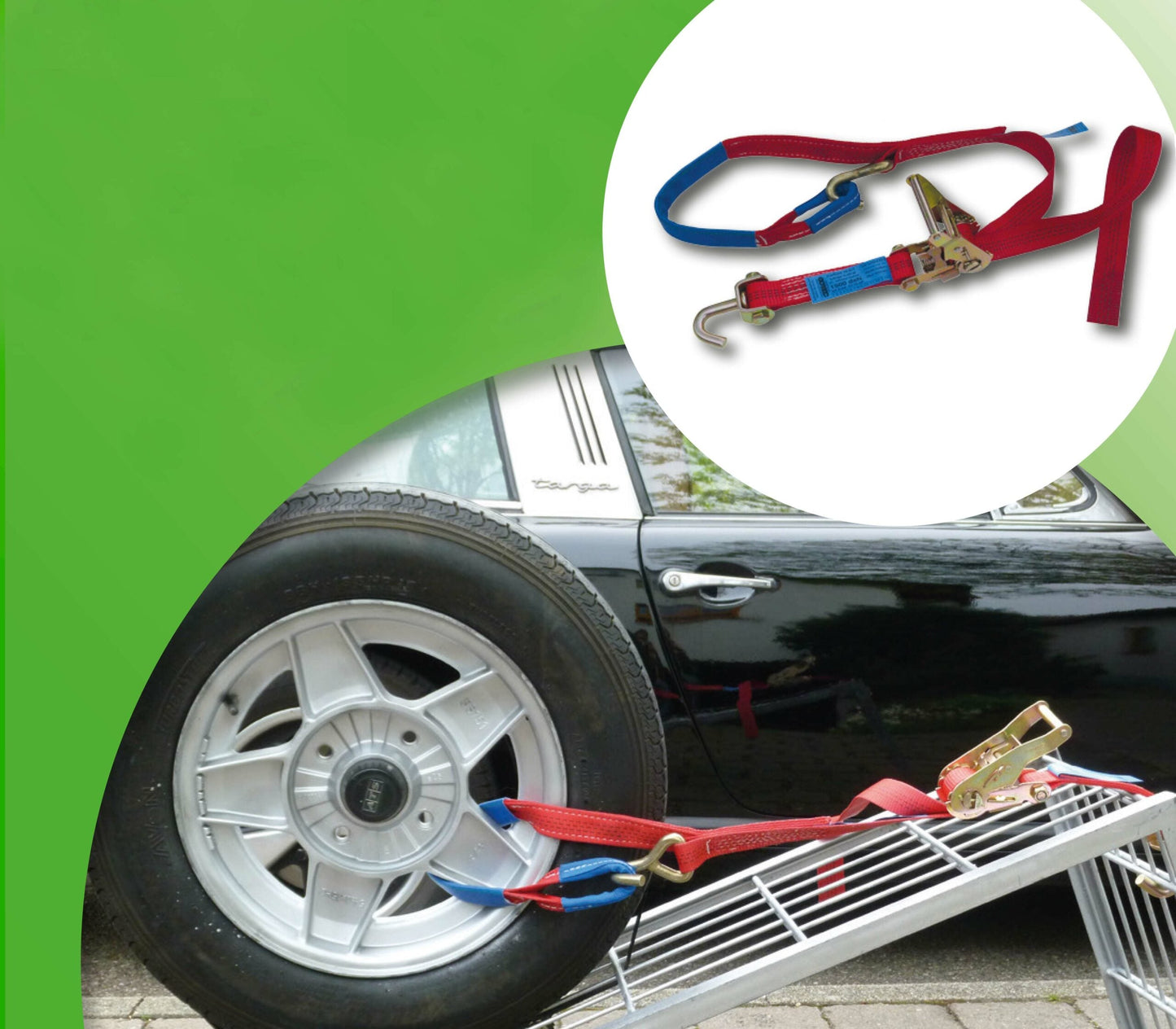 Zurrgurt Autotransport mit Schlaufe und Spitzhaken GOTEC | Shop