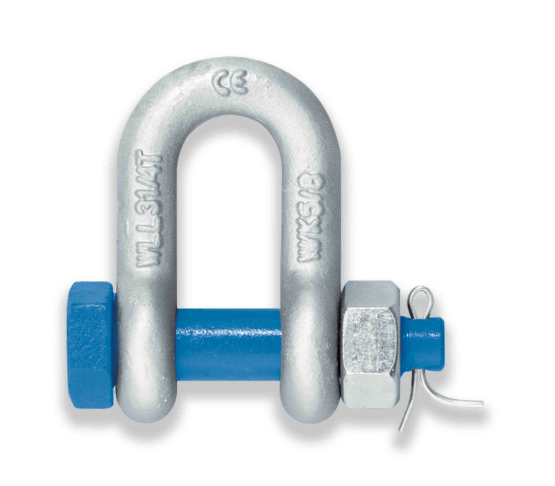 Schäkel HC1 hochfest, gerade Form mit Mutter und Splint